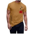 thumbnail image 1 of LUOGENLI T-shirts pour Homme pour Hommes T-shirts Graphiques Vintage T-shirts à Imprimé Floral et Lettrage Col Rond Manches Courtes T-shirts Décontractés d'Été pour Homme T-Shirt Graphique Fête de la Saint-Patrick Café TTG, 1 of 8