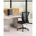 thumbnail image 2 of FDW Mid-Back Ergonomic Mesh Office Chair with Lumbar Support, Adjustable Swivel Task Chair, Black, 2 of 8