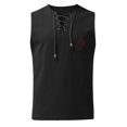 thumbnail image 1 of Tank Top for Men, Men Summer Drawstring Pocket Solid Color Printed Sleeveless Tank Top Casual Shirt, 1 of 3