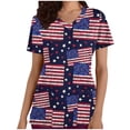 thumbnail image 2 of LSLJS T-Shirt Ample Décontracté pour Femme, Uni, Col Rond, Manches Courtes, Poches, Chandail à Enfiler, Hauts; Sarraus pour Femmes Grande Taille, 2 of 5