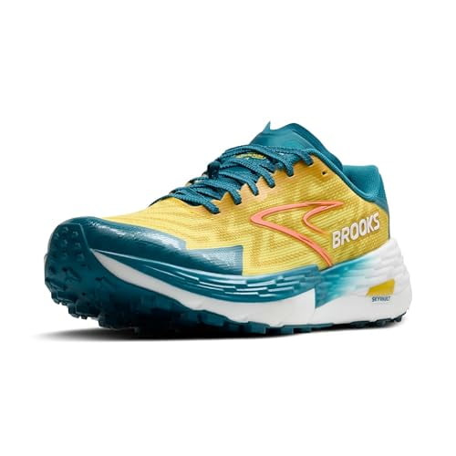 Brooks Chaussure de Course sur Sentier pour Homme Catamount 4 Vitesses - Quince/Celestial/Neo Ember - 10.5 Moyen Multicolore