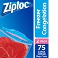 thumbnail image 1 of Ziploc Freezer Bags Large, 1 of 8