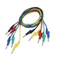 thumbnail image 1 of Câble Banane, 5 Pcs 1M 4mm Câble d'Alimentation Banane Connecteur Double Tête pour Multimètre, Pinces à Ressort, 1 of 8