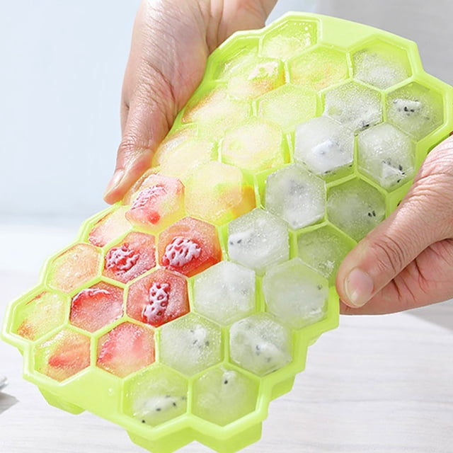 EGNMCR Ice Cube Tray Faveolate Shape Ice- Maker Ice Tray Ice- Storage Containers Ice Cube Maker