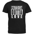 thumbnail image 1 of Straight Outta Love Black Adult T-Shirt, 1 of 1