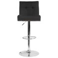 thumbnail image 2 of Ravello Contemporary Adjustable Height Barstool with Accent Nail Trim in Black Fabric, 2 of 5