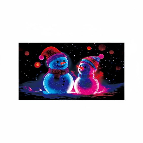 Christmas Fluorescent Garage Door Cover, Holiday Garage Door Decor, Vibrant Color Scheme, Easy Installation, for Commercial Properties, Energy-Efficient Lighting, LED Garage Door Aesthetic, Hzhnb