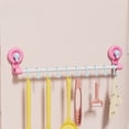 thumbnail image 4 of YIMWNYI Suction Cup Hook Rack, Towel Storage Rack, Punch-Free Bathroom Organizer, Kitchen Pole with Hooks, Waterproof and Heavy Duty Towel Holder, Space-Saving Bathroom Accessory, 4 of 6