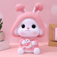 thumbnail image 4 of simhoa Bunny Statue Change Box Decorative Feng Shui Decor Cute Animal Statue Money Bank Pink, 4 of 8