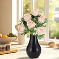 thumbnail image 4 of Meitianfacai Simulated Bouquet Of Home Decoration Flowers Simulated Rose Bouquet Of Small Handlebars Of Roses, Pink, 4 of 7