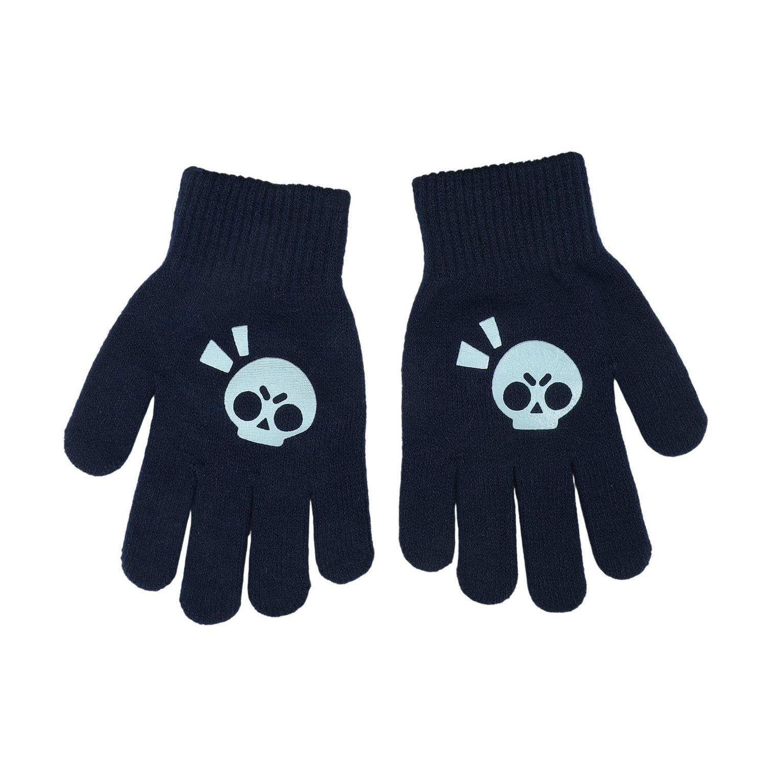 Brawl Stars Kids Multi-Character Applique Pom Beanie Hat And Gloves 2-Piece Set