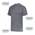 thumbnail image 3 of Augusta sportswear Men's Attain Wicking Two Button Baseball Jersey, 3 of 5