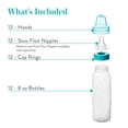thumbnail image 2 of Evenflo Classic Baby Bottles, 6x8oz Bottles (Teal/Green/Blue), 2 of 7