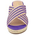 thumbnail image 2 of BLISSFUL STEP Sandales Compensées à Plateforme pour Femmes à Brides Croisées Violet US 7.5, 2 of 6