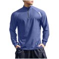 thumbnail image 2 of QIPOPIQ Men's UPF 50+ Sun Shirt 1/4 Zip Up Long Sleeve Rash Guard Lightweight Hiking Workout Running Pullover Clearance, 2 of 6