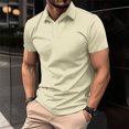 thumbnail image 2 of cfhntfmh Mens Muscle Shirts Short Sleeve Slim Fit Golf Casual Collared Tops Solid Color Workout T Shirts for Summer, 2 of 6