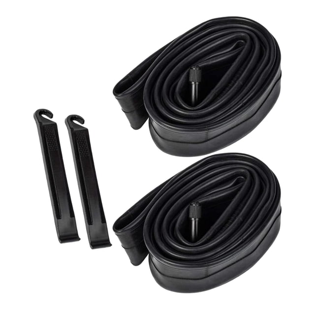 relayinert 2x Bike Inner Tubes with 2 Replacement Tire Levers Tubes 1.75/2.125 Bike Black 12 inch