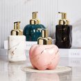 thumbnail image 4 of Qeeadeea Marble Ceramic Foaming Soap Dispenser, Foam Soap Dispenser With Gold Pump, Hand Foaming Dispenser, For Barthroom Kitchen-black-round, 4 of 9