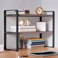 thumbnail image 1 of Double-Tier Desktop Storage Shelf Student Desk Organizer Office Computer Desk Tiered Cabinet, 1 of 6