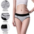 thumbnail image 4 of Timegard Culottes pour Femmes 4 Pcs Grande Taille Taille Mi-Haute Confortables Invisibles Culottes Respirantes Culottes Menstruelles, 4 of 7