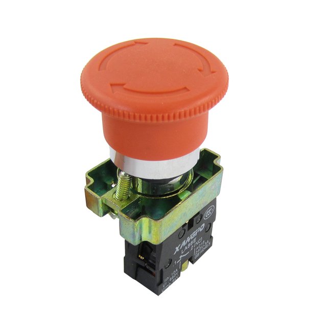 Unique Bargains AC 240V 3A SPST Rouge Champignon Tête d'Arrêt d'Urgence Bouton Interrupteur
