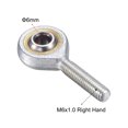 thumbnail image 3 of Uxcell Rod End Bearing Self-lubricated Joint Bearing Right Hand Male Thread Connector 6mm, 3 of 6