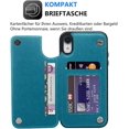 thumbnail image 2 of Étui de Téléphone en Cuir Pu, Étui à Rabat Portefeuille Porte-Cartes de Crédit Étui de Téléphone pour Iphone Xr, 2 of 5