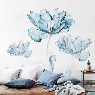 Drppepioner Décoration Fleur Autocollant Mural Papier Peint, Autocollant Chambre Chaud Salon Papier Peint Autocollants Muraux de Pièce 60X90Cm