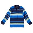 thumbnail image 3 of Sportoli Polo Rugby à Manches Longues en Coton à Larges Rayures pour Garçons - Rayures Bleues (Taille 12), 3 of 7