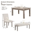 thumbnail image 2 of Morden Fort Farmhouse Dining Table Set for 4, Rustic Wooden Kitchen Table with Upholstered Bench&2 Chairs, Country Style Dining Set for Family Gatherings, 2 of 4