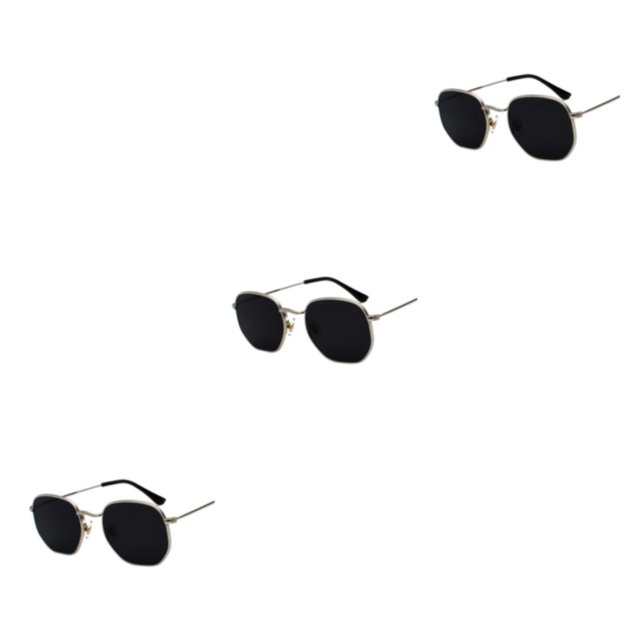 relayinert Fashionable Polarized Lens Small Square For Trendy Style Materials Silver black gray C1 3Set