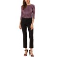 thumbnail image 2 of INSPIRE CHIC Women's Work Boat Neck 3/4 Sleeve Stretchy Knit Blouse, 2 of 6