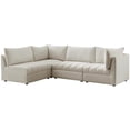 thumbnail image 3 of Meridian Furniture Jacob Sectionnel Modulaire en Velours Crème, 3 of 13
