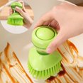 thumbnail image 1 of FHBVT Soap Dispensing Dish Brush Set with Drainage Base One-Click Soap Release Non-Scratch Nylon Bristles Comfort Grip for Pots Pans Sinks Kitchen Cleaning Easy to Store Home Culinary Tool, 1 of 7