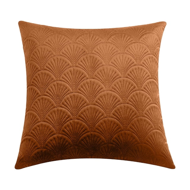 Velvet Pillow Cover 50 cm x 50 cm Double-Sided Embossed Pattern Cushion Cover for Decorative or Sleep Use