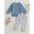 thumbnail image 4 of FAROOT Baby Boys Pants Set,Crew Neck Letters Print Sweatshirt with Elastic Waist Sweatpants, 4 of 8