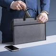 thumbnail image 4 of Meitianfacai Sac Porte-Documents en Toile Oxford Portable à Grande Capacité Sac de Documents Sac de Documents Réunion d'Affaires Formation Réunion Fête des Pères, 4 of 8