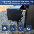 thumbnail image 4 of Aluminum RV Bumper End Cap- Fits Standard 4-Inch Square Camper Bumpers, No-Insect Vent Holes, Secure Sewer Hose Storage, Must-Have Travel Trailer Accessories - 2 Pack, 4 of 5