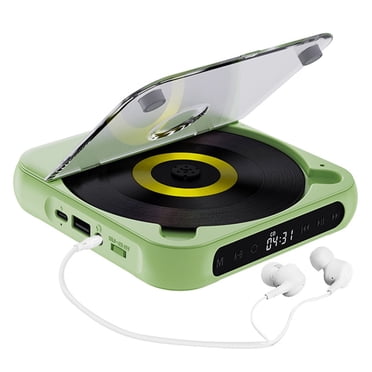 MEGICOT Bluetooth Rechargeable CD Player with Hold Function LED Display USB Audio Port, 1200mAh Personal MP3 CD Walkman for Listening Music Prenatal Education Children Study