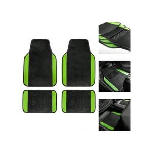Tuqiang Car floor mats for Mazda for B2500 Plush-tread floor mats Suede Black and green