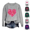 thumbnail image 1 of Yuyuzo Chandails en Molleton pour Femmes Décontractés Saint-Valentin Manches Longues Col Rond Ample Ajusté Mince Chandail Tops, 1 of 5