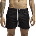 thumbnail image 1 of Plebaso Men's Beach Shorts Lightweight Casual Shorts Solid Color Drawstring Summer Shorts with Pockets, 1 of 5
