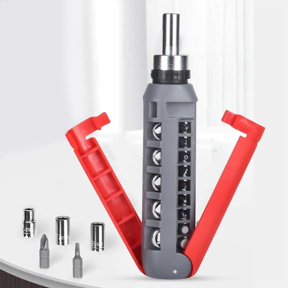 EGNMCR Outils&Amélioration de la Maison Multi-angle 14 en 1 Tournevis Plaques à Cliquet Tournevis en Forme de Main Tournevis Tournevis Tournevis Prunes Courbées Tête de Tournevis Croisée un Tournevis