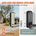 thumbnail image 3 of VEVOR Mechanical Keyless Entry Door Lock, 14 Digit Keypad, Water-proof Zinc Alloy, Double-sided Embedded Outdoor Gate Door Locks Set with Keypad and Handle, Easy to Install, for Garden, Garage, Yard, 3 of 9