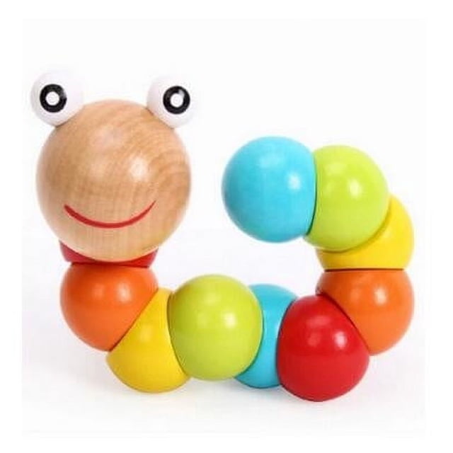 Nouveaux Jouets en Bois d'Insectes Variés aux Couleurs Torsadées Jouets Éducatifs