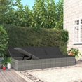 thumbnail image 1 of vidaXL Chaise Longue Convertible avec Coussins en Rotin Synthétique Gris Foncé, 1 of 5