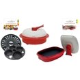 thumbnail image 1 of Microhearth Cookware Set (Everyday Pan Combo & Grill Pan) for Microwave Oven, Red, 1 of 4