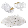 thumbnail image 1 of axGear RJ45 Cristal Head Cat6 Connecteur de Câble Réseau Plaqué Or 100 Pcs PCS, 1 of 6