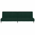 thumbnail image 3 of vidaXL 2-Seater Adult Sofa Bed - Dark Green Velvet, 3 of 5