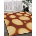 thumbnail image 3 of Ahgly Tapis d'Intérieur Lavable en Machine Carré Transitionnel Orange Bière, 5 Pieds Carré, 3 of 7